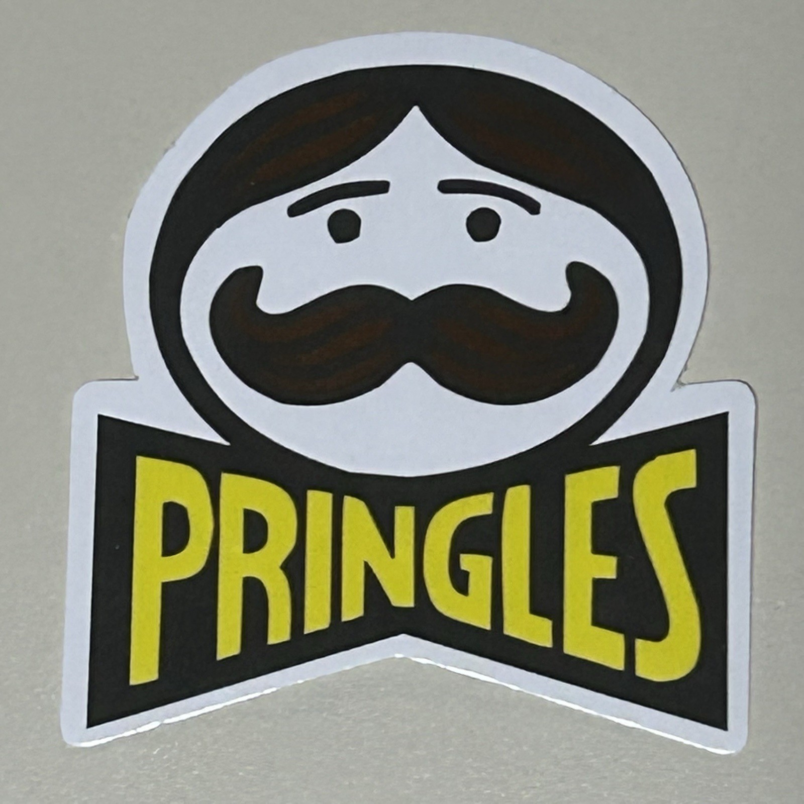 Sticker Pringles Chips Mister P Logo Decal 2.25”x2.25”in