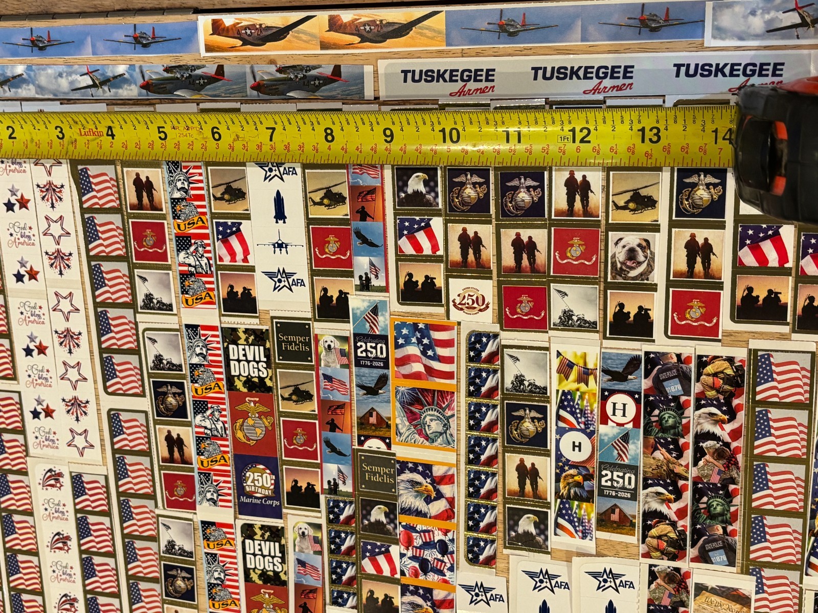 Patriotic Sticker Lot – Charity Organizations – SMALL Size – Large Quantity