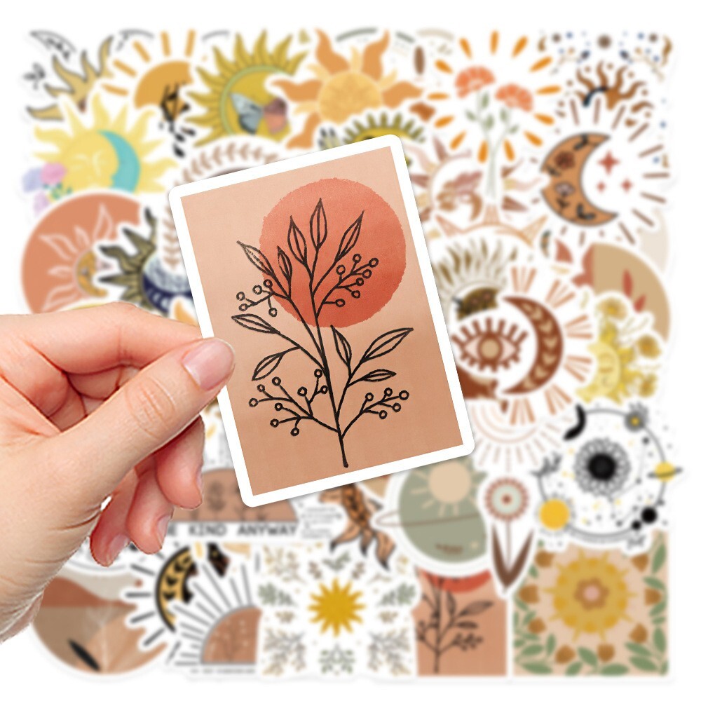 50pcs SUN TOTEM Stickers, Apollo Mystery Witch Astrology, #220