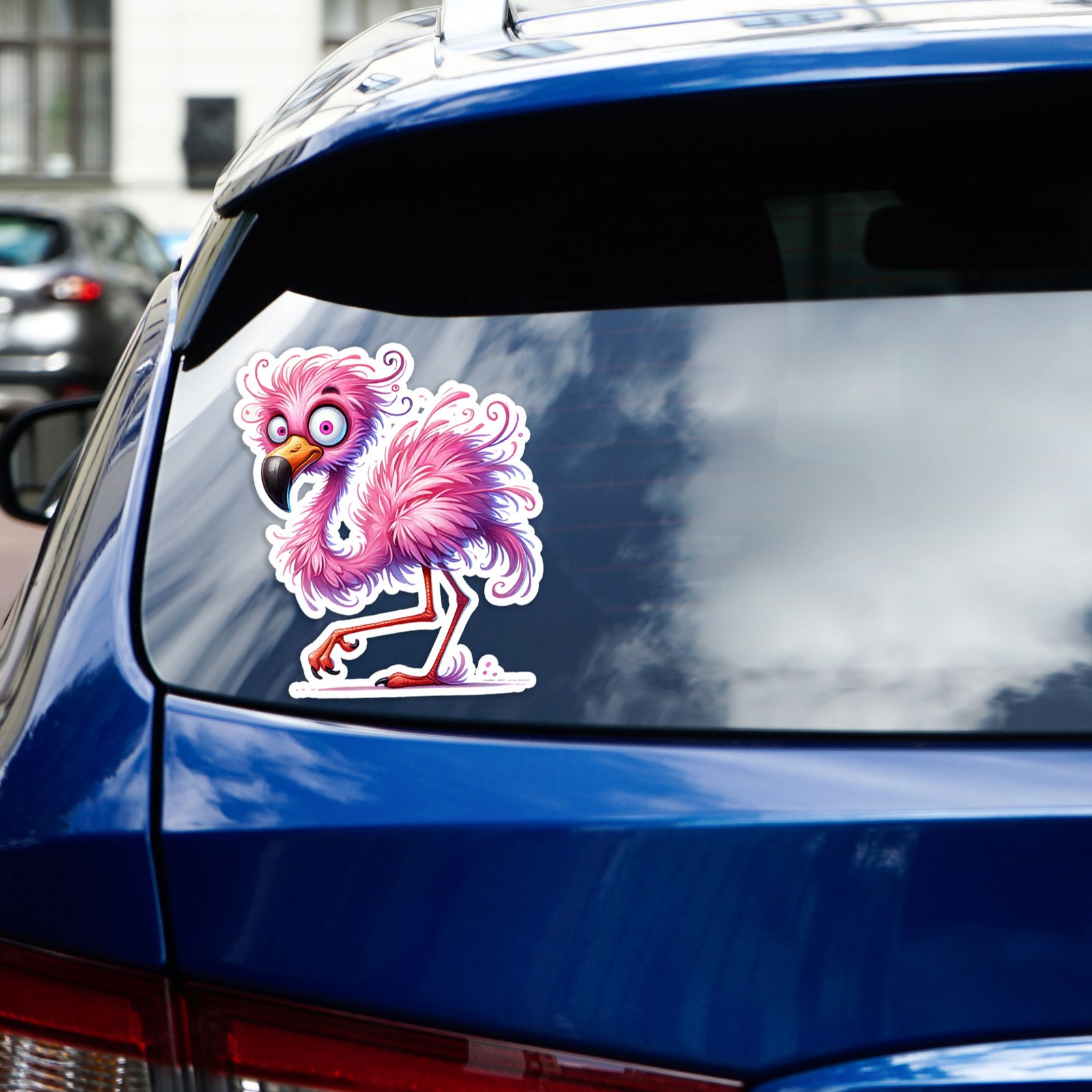 Pink Eyed Flamingo – Vinyl Decal Sticker – Car Window Laptop – #352