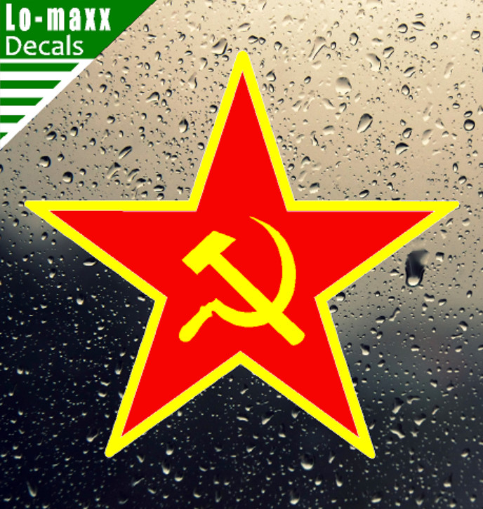 Soviet Union CCCP Hammer & Sickle Star Superior Quality Printed Vinyl Sticker