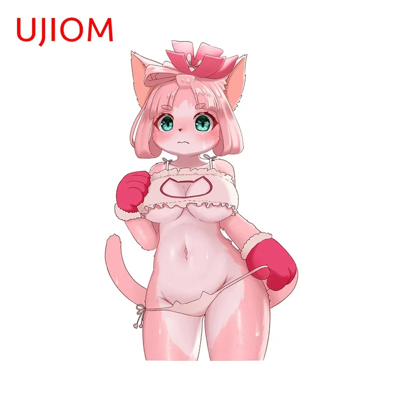UJIOM Creative Furry Girls Wall Stickers Long Tails Personal Kitchen Furniture