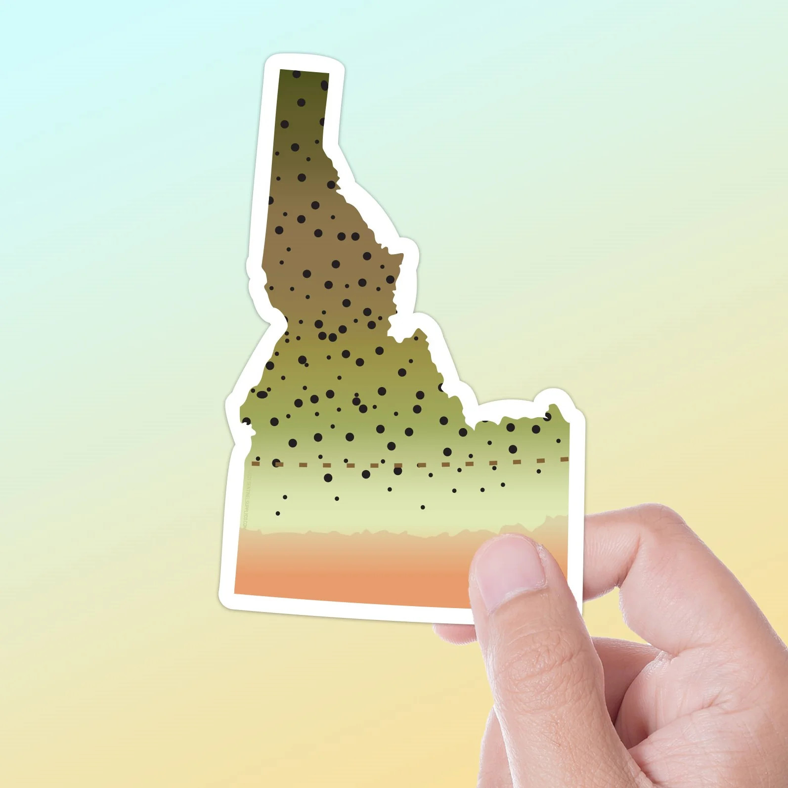 Cutthroat Trout Idaho Fishing Sticker – Cool Pacific Northwest Decals for Laptop