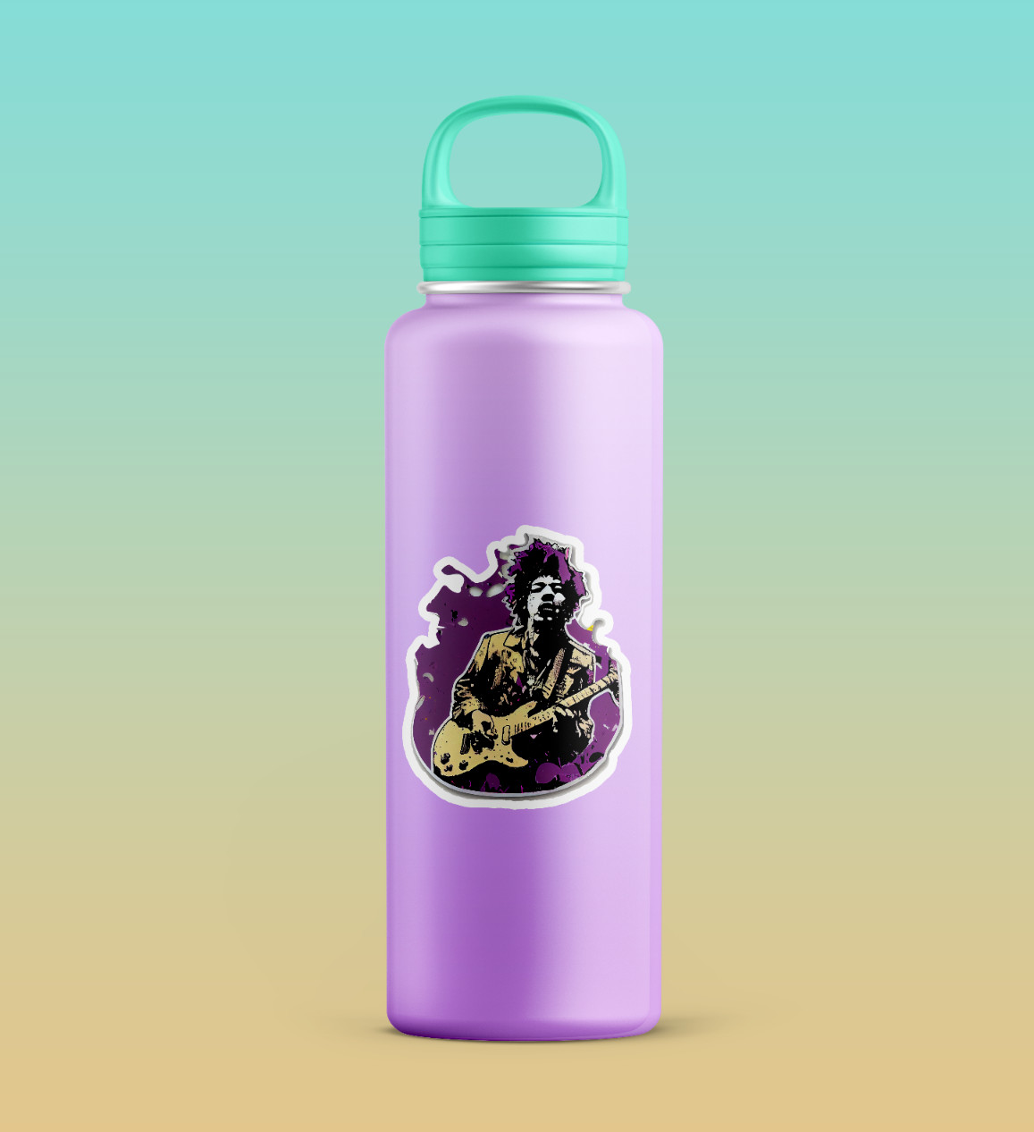 Jimi Hendrix Sticker: Purple Haze 1960's Musician Waterproof Guitar Sticker