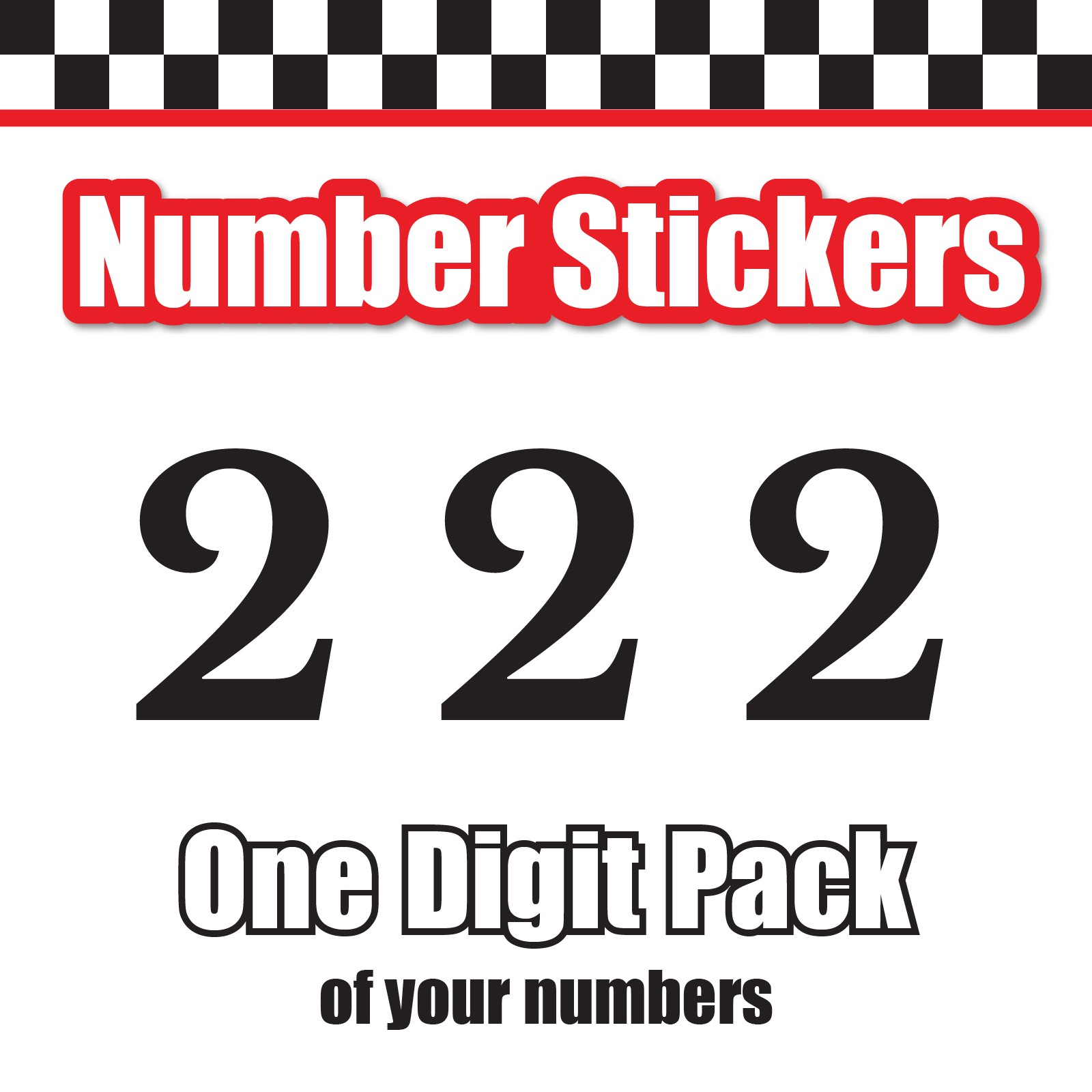 3x 3 Digit Custom Single Number Stickers Decal Locker Door Mailbox Libre
