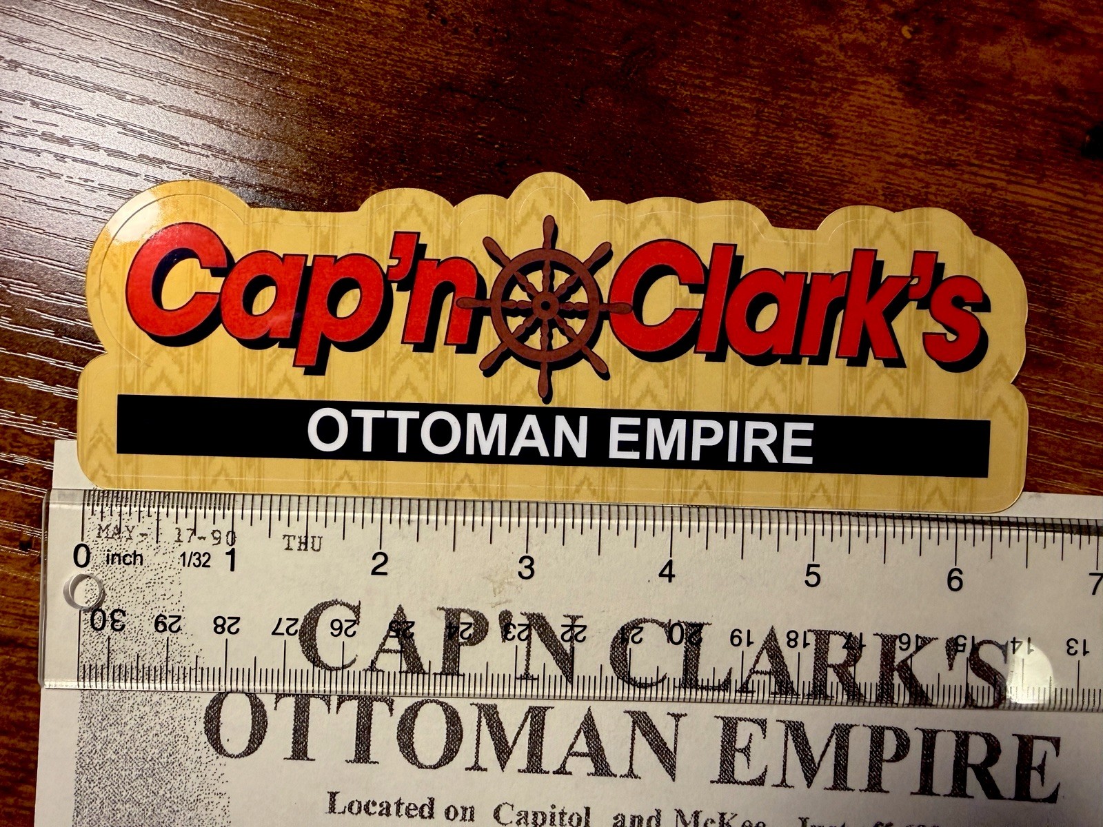 Backrooms A24 Movie Cap'n Clark's Ottoman Empire 6in Vinyl Decal Sticker