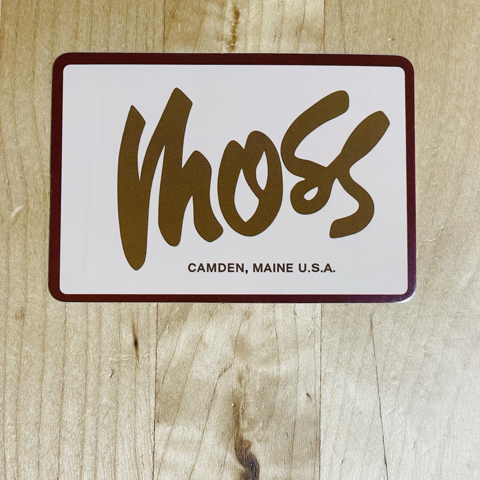 Moss Tents 3" Glossy Vinyl Outdoor Sticker Camping Hiking Camden Maine USA Decal