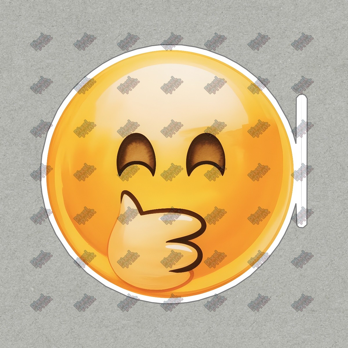 Cheerful Yellow Emoji Sign Glossy Round Smiley Face Perfect for Home #8374