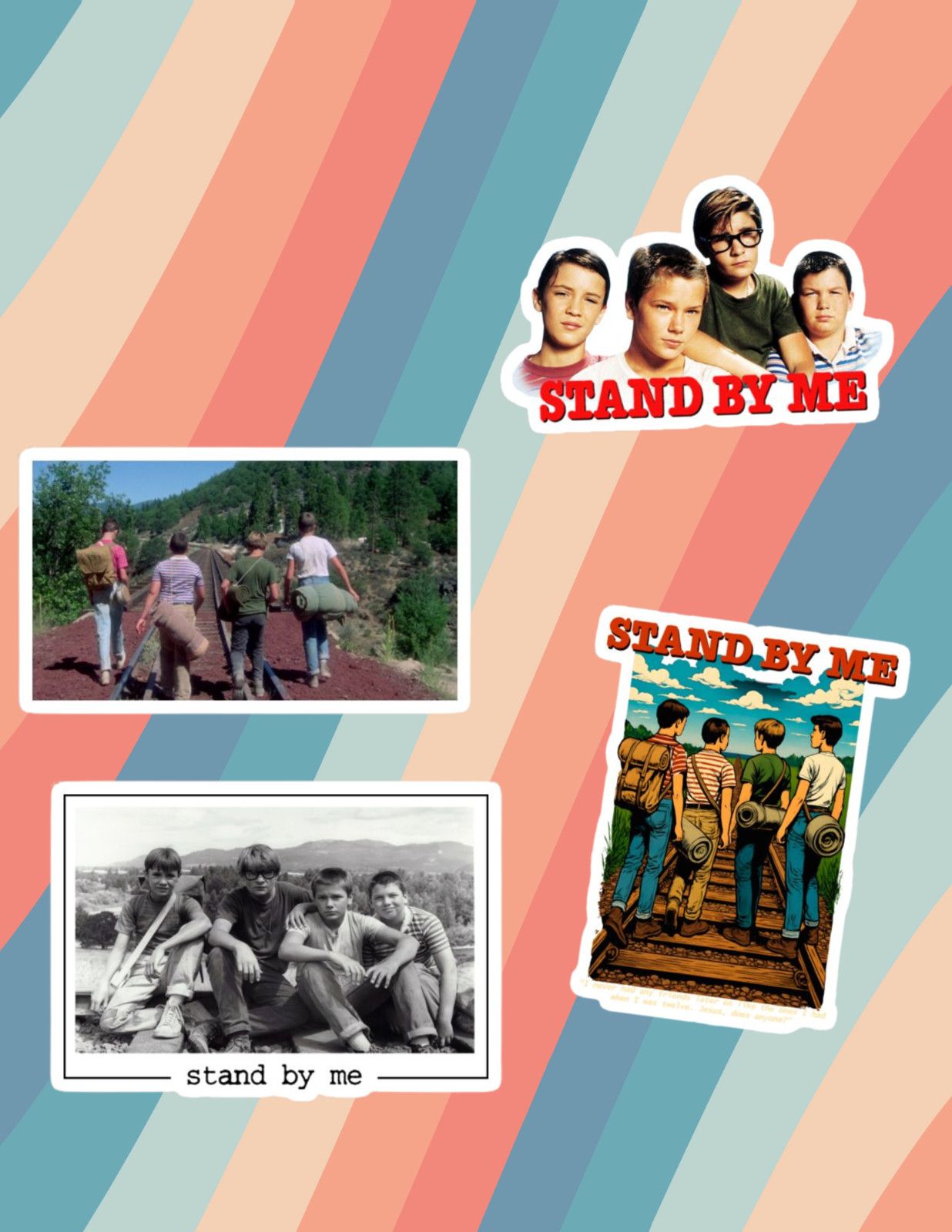 Stand By Me 80's Movie 4pc Sticker Pack