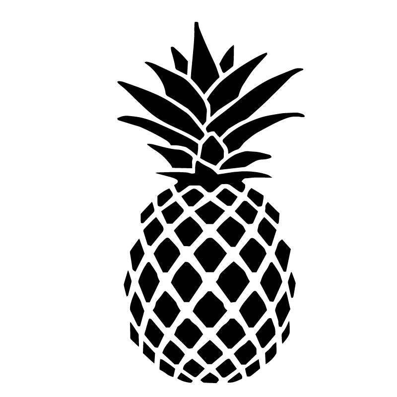 Pineapple Vinyl Decal Window Laptop Any Size Any Color