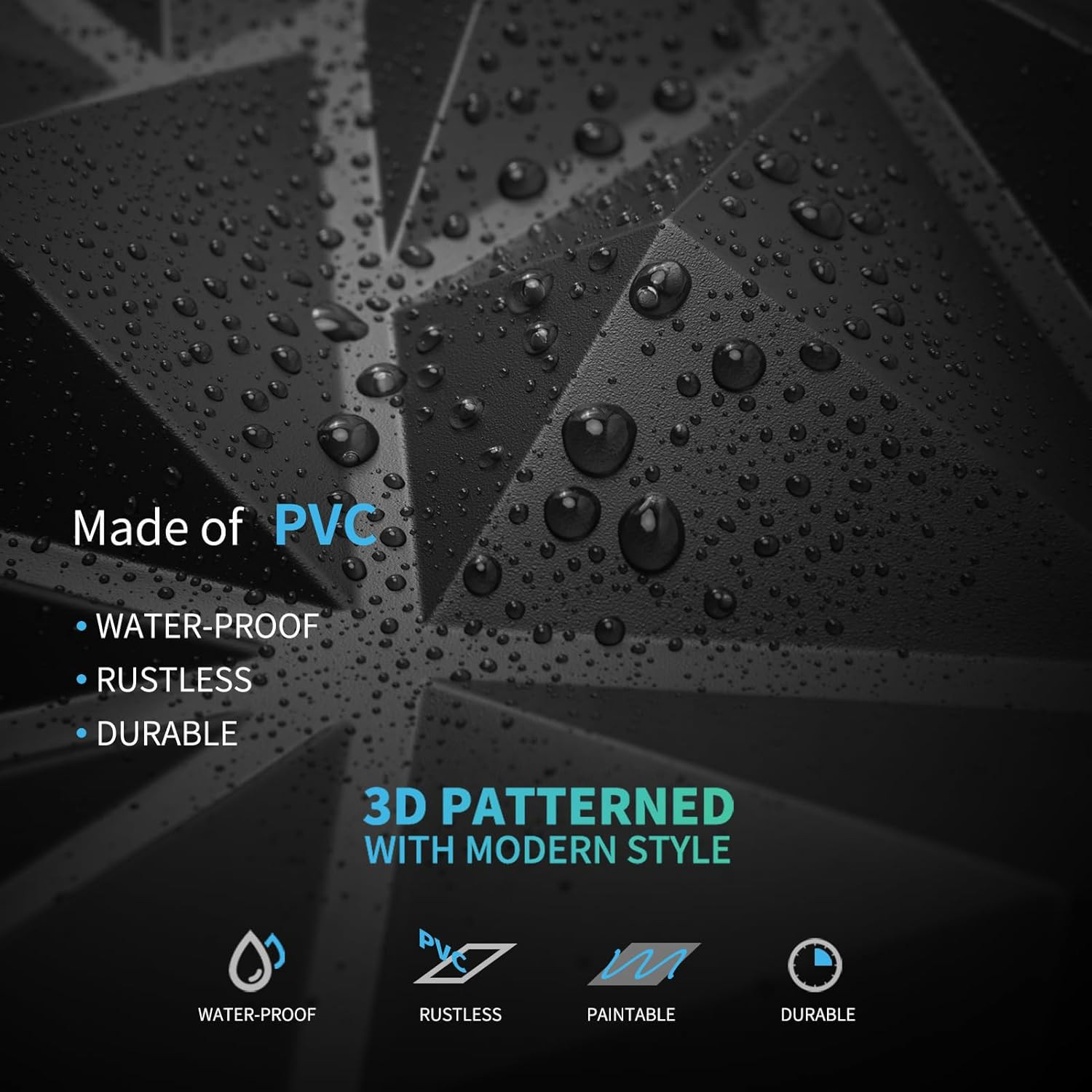 33-Pack 3D Wall Panels for Interior Wall Decor, Modern Diamond Textured Accen…