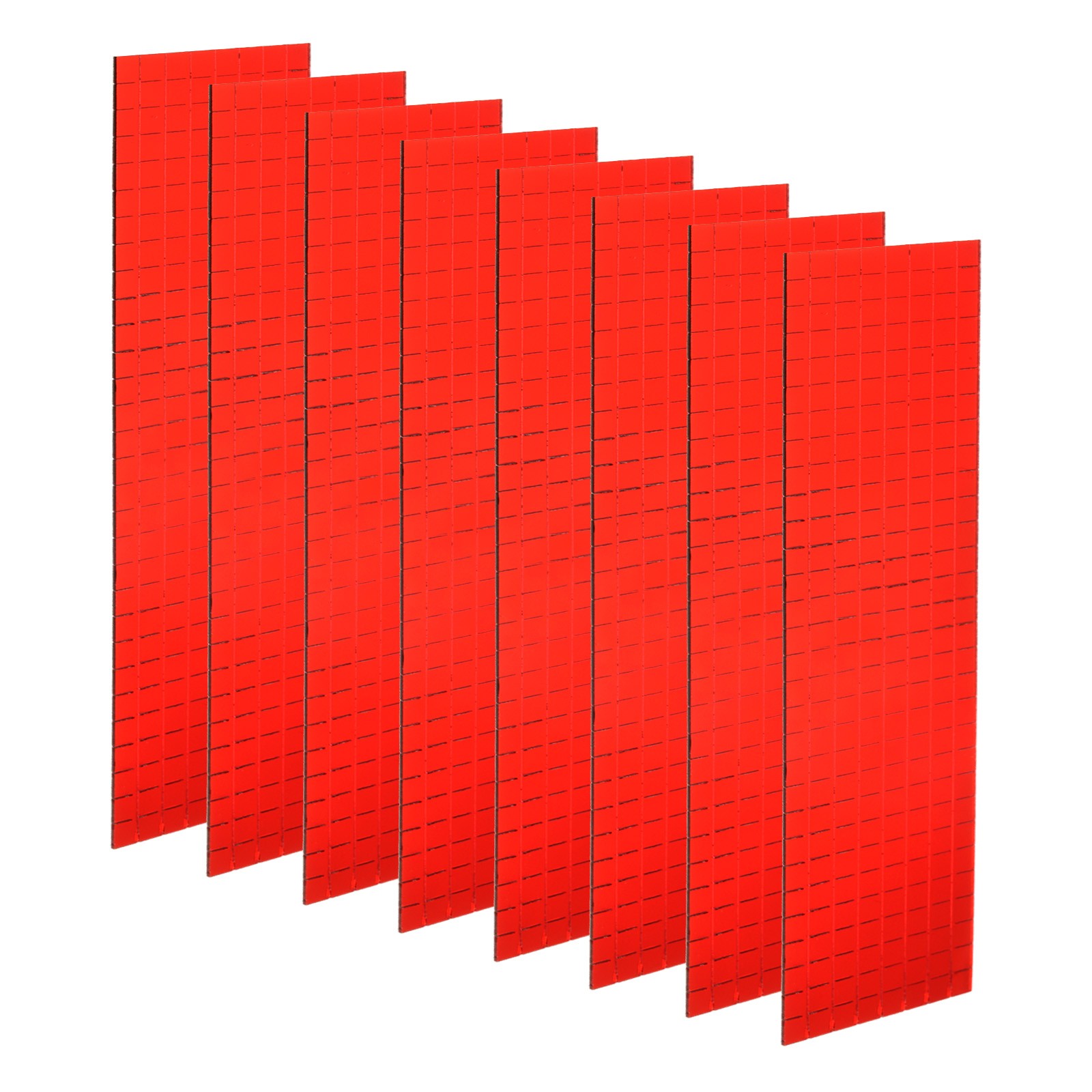 8 Sheet 3840Pcs 5x5mm Self Adhesive Mirror Mosaic Tiles Sticker Red