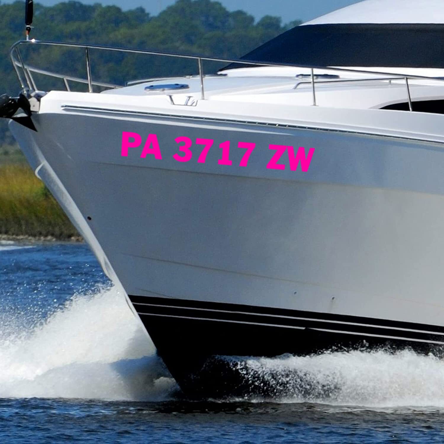 Personalized Decals Boat Registration Numbers and Letters Set of 2 VWAQ – CVD6