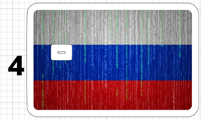 Russia Flag Credit Debit ATM Card Skin Sticker Art Culture Russian Red White Tie