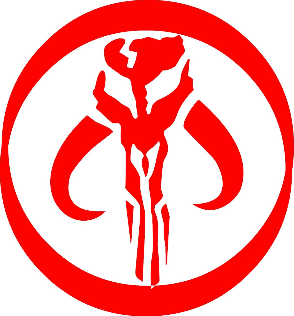 Mandalorian Bantha Skull- In your choice of color- 4" X 4"