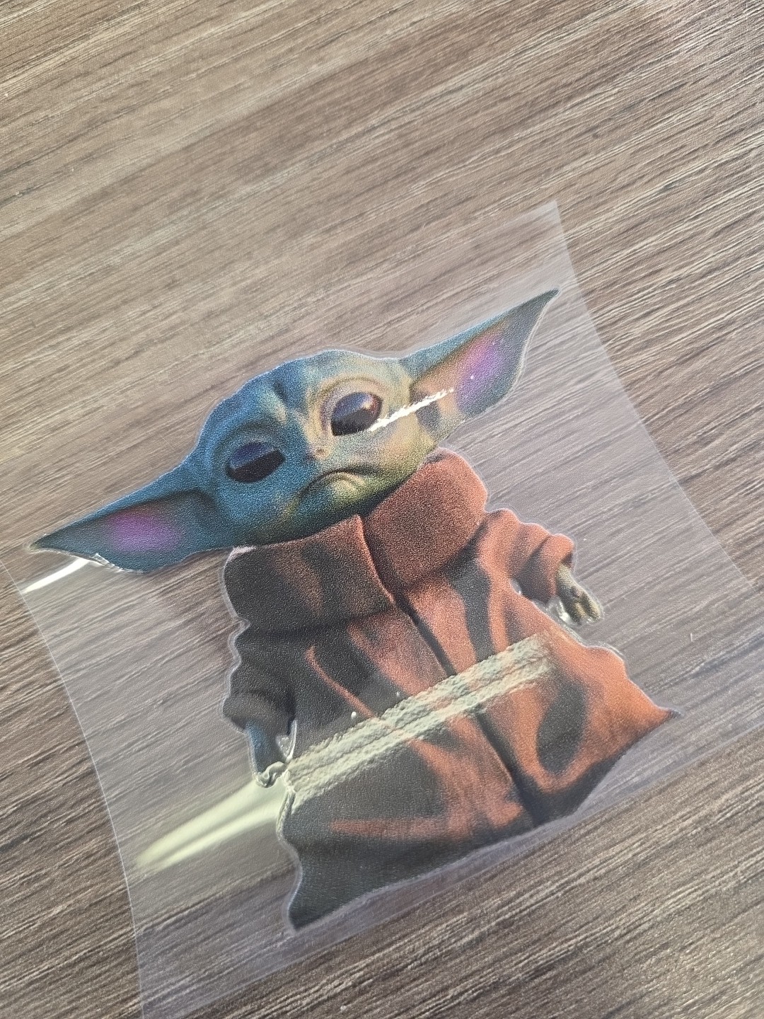 Baby Yoda Grogu Star Wars Red UVDTF Decal Made In USA Waterproof