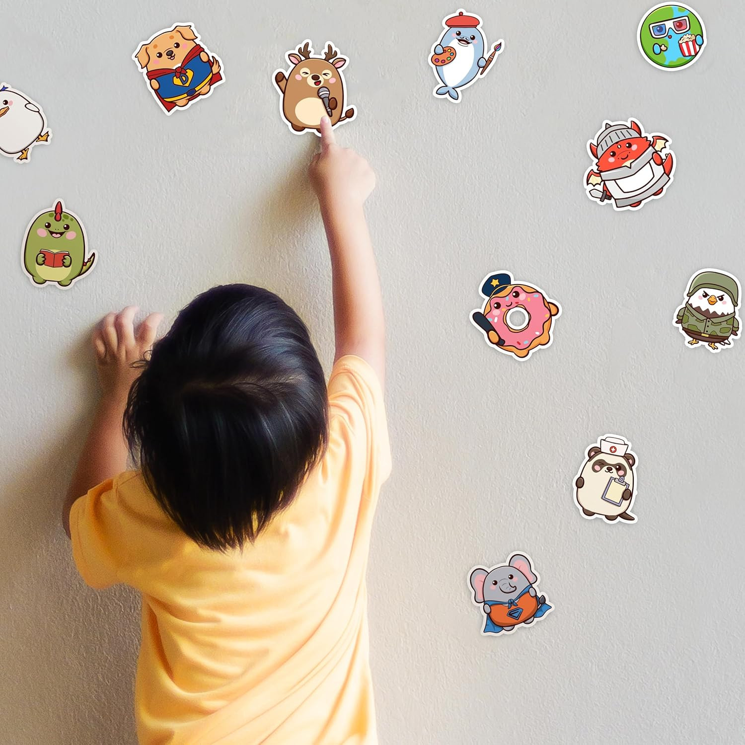 156 PCS Animal Stickers for Kids – Cute Waterproof Vinyl Self Adhesive Stickers