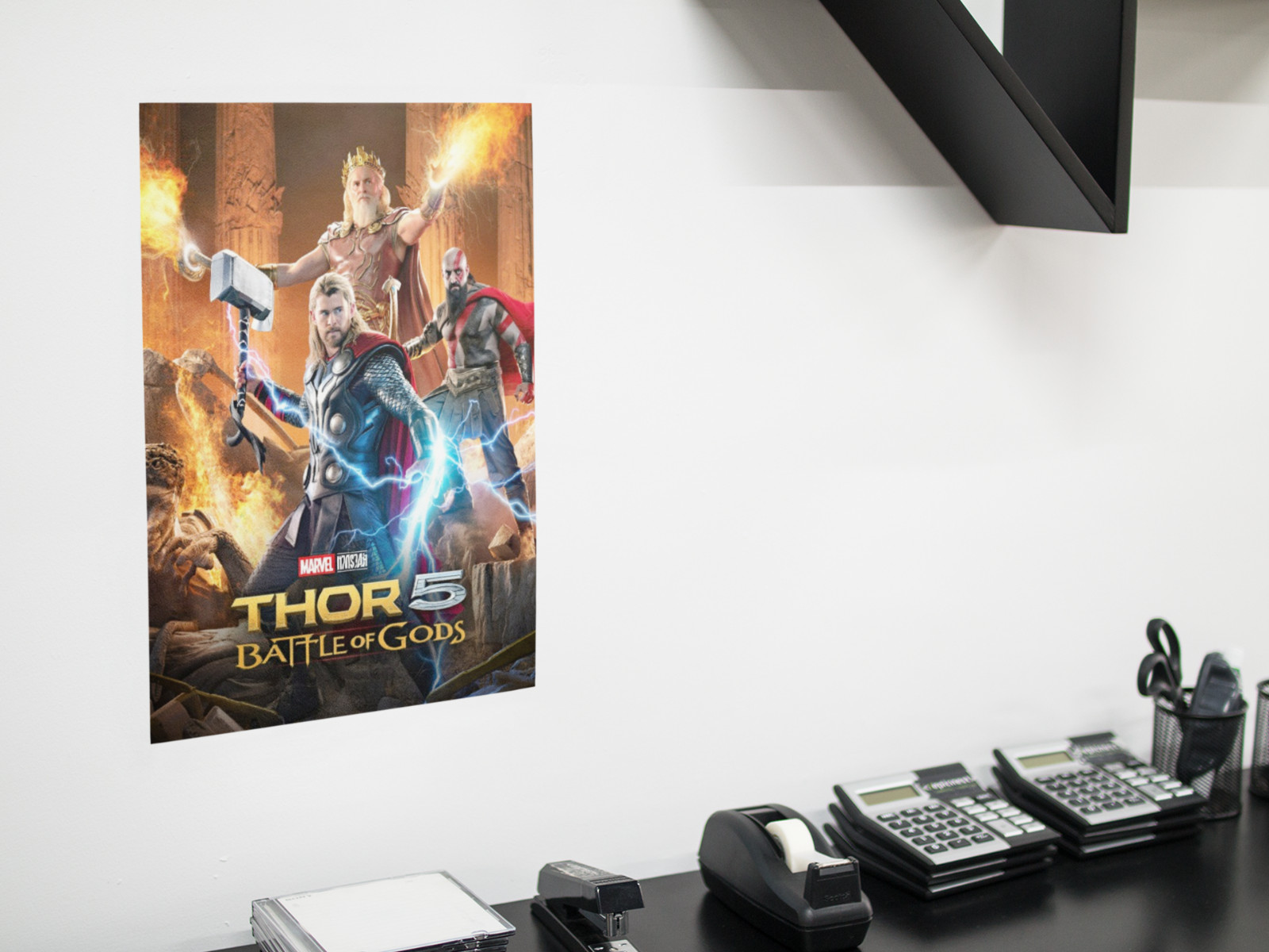 Mythic Thunder Warrior Style Wall Vinyl Decal Poster Removable Adhesive