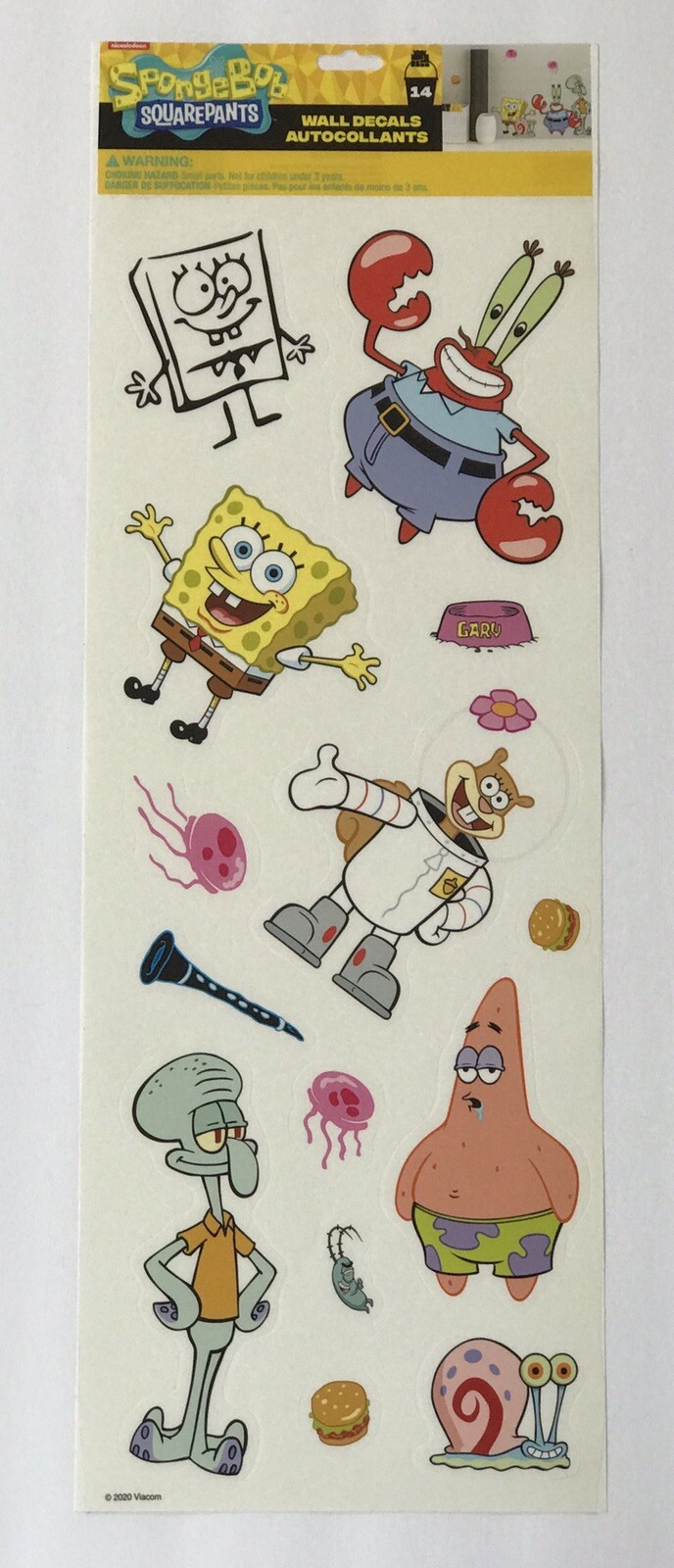 SPONGE BOB SQUAREPANTS kids wall stickers 14 Wall Decals Sandy Patrick Squidward