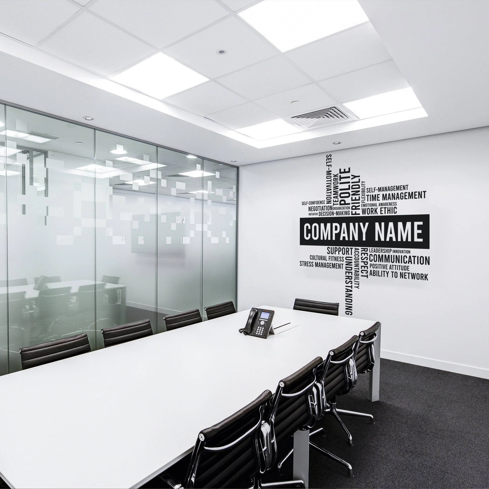 Custom Office Wall Decal – Personalized Business Name Lettering Sticker