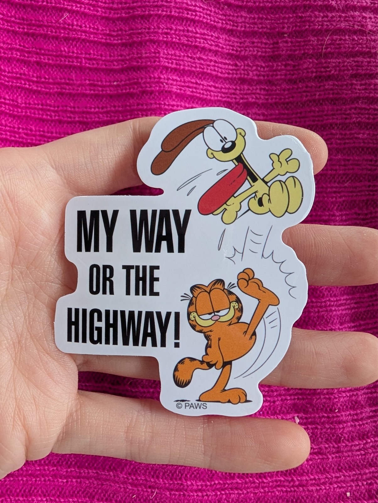 STICKER, Garfield, Sassy cat, Odis, Cartoon, Oddie