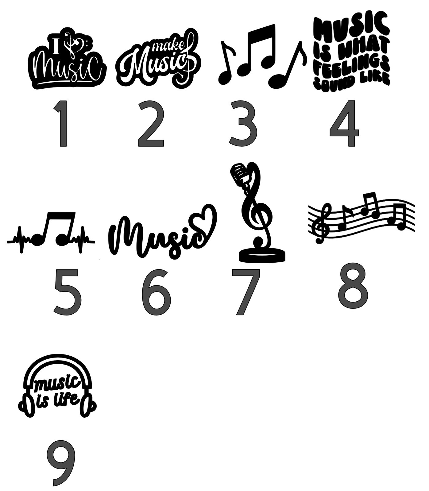 Music Vinyl Decal (read description)