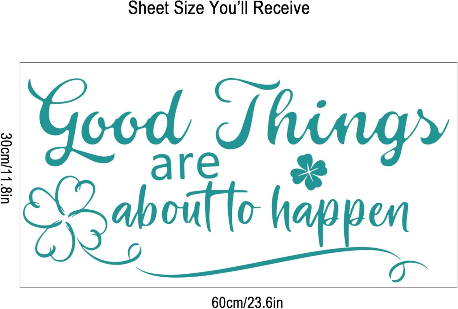 Turquoise Inspirational Wall Decals Motivational Quotes Stickers Teal Wall Decor
