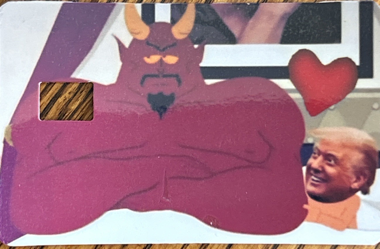 South Park Hey Satan Credit Debit Card Skin Cover Sticker Chip Funny Decal New