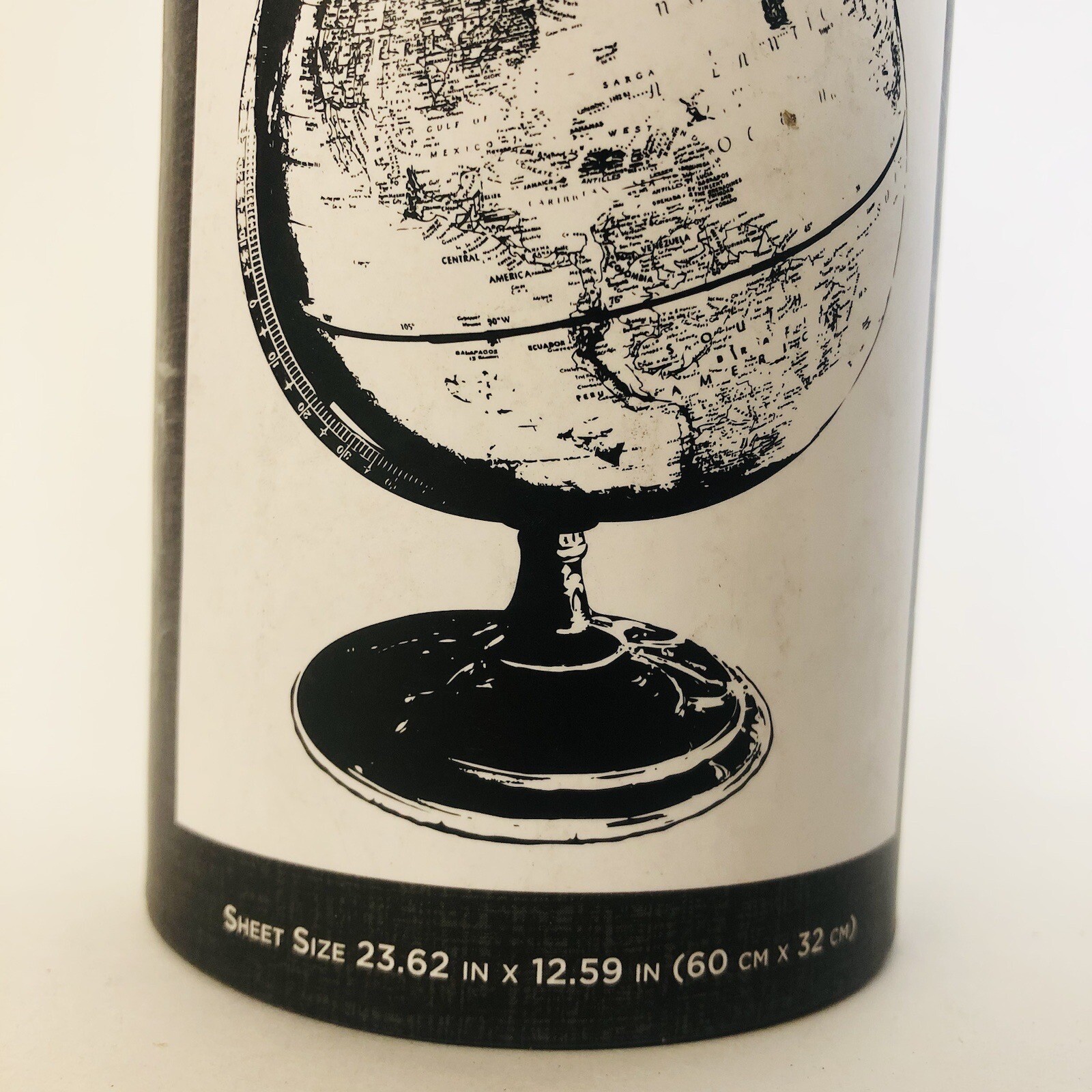 Die Cuts With A View Globe Silhouette Peel & Stick Wall Art, Black 24×12”