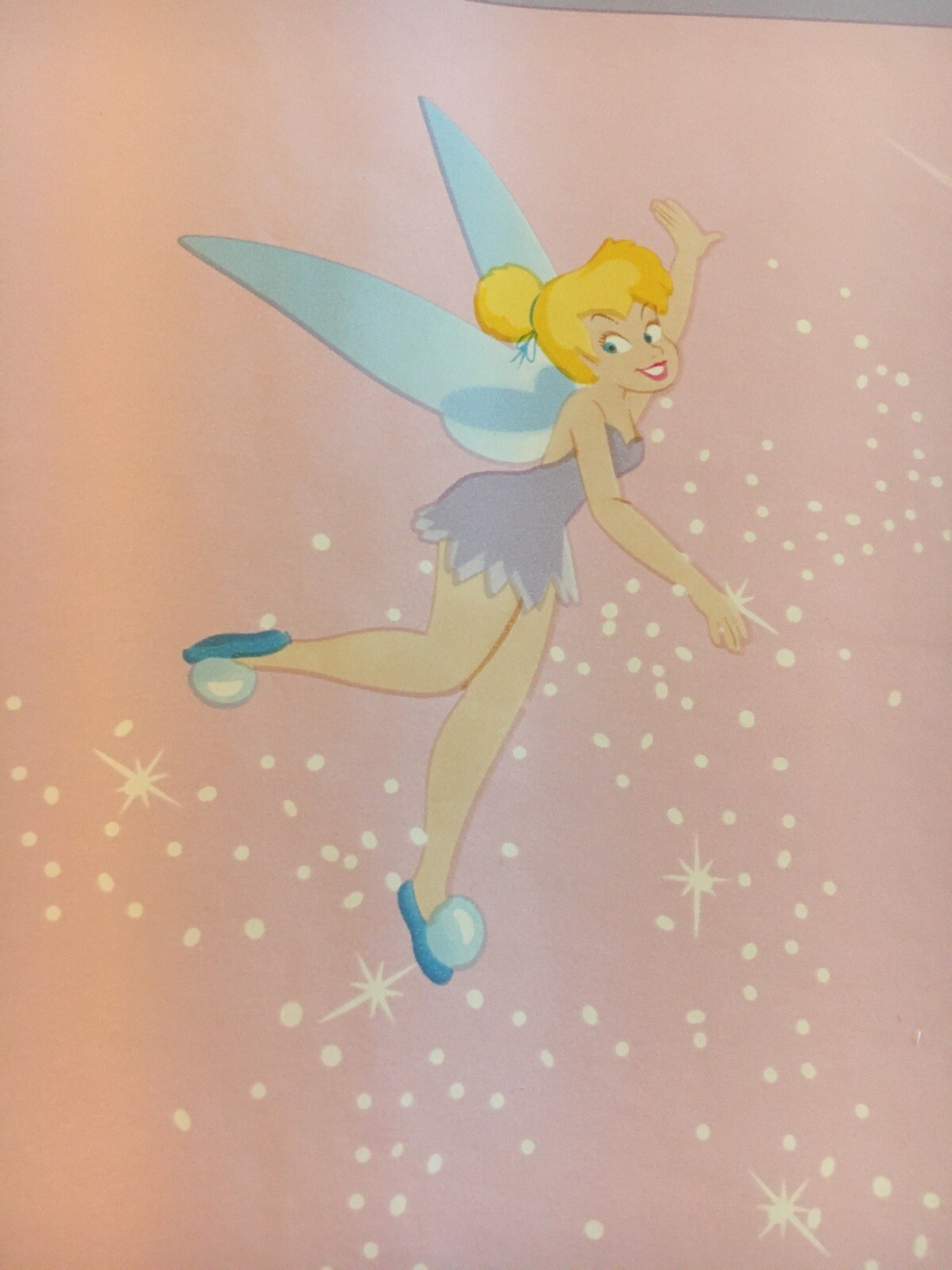 DISNEYS TINKERBELL PINK PURPLE BLUE WALLPAPER BORDER. NEW!