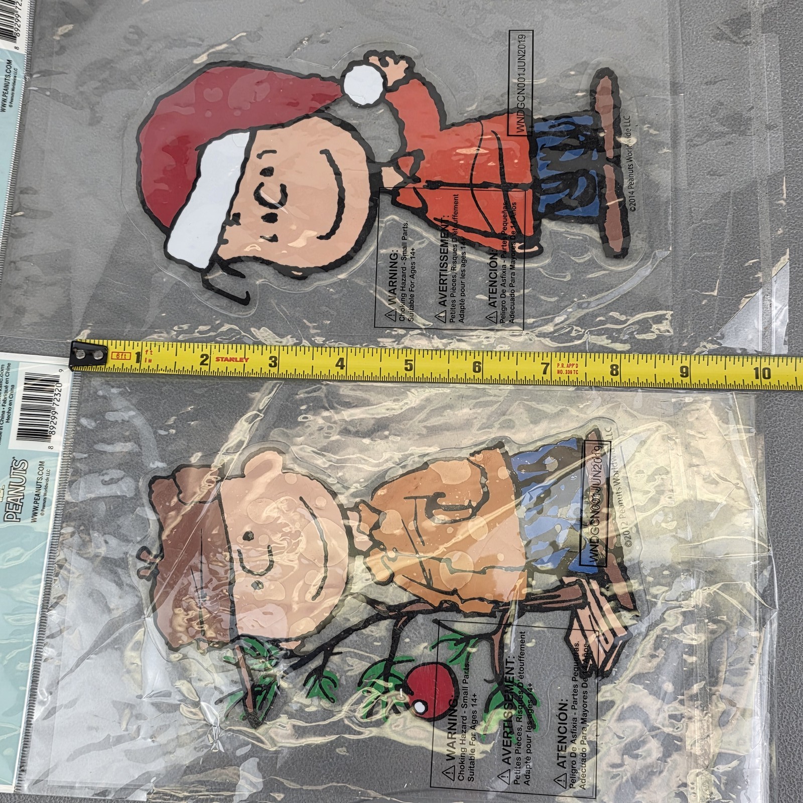 Peanuts Charlie Brown Christmas Window Clings Set of 2 Holiday Decor Reusable