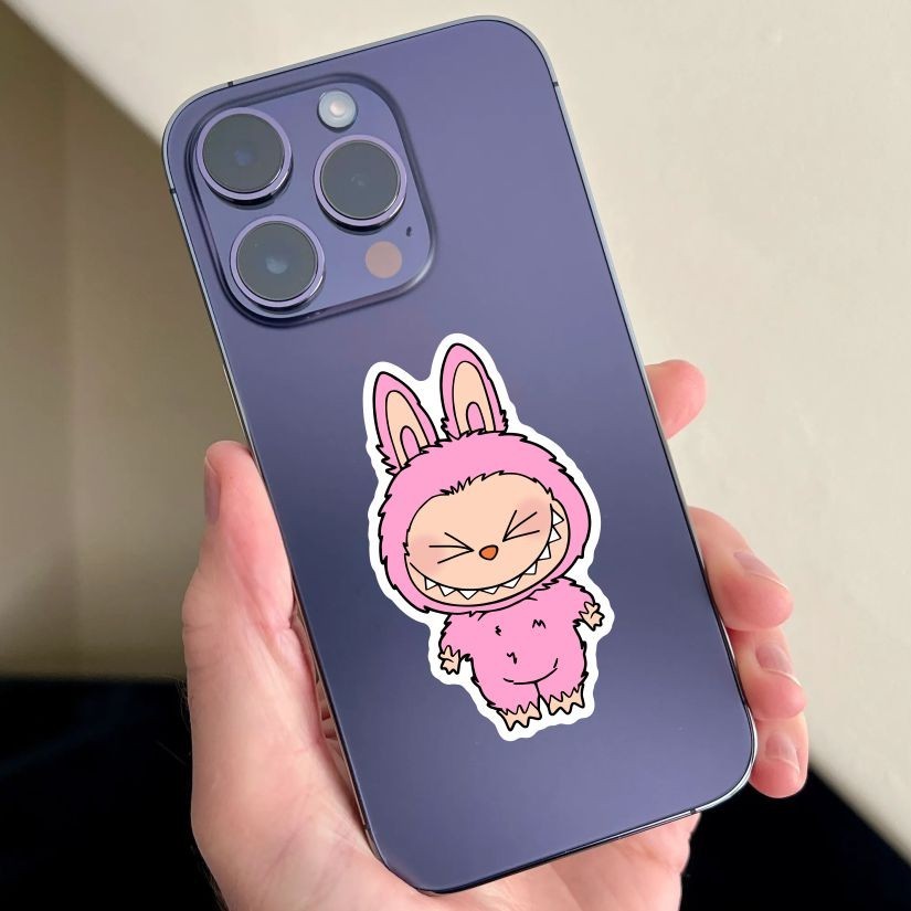 Labubu Set of 10 Stickers, Peel N' Stick, Different sizes
