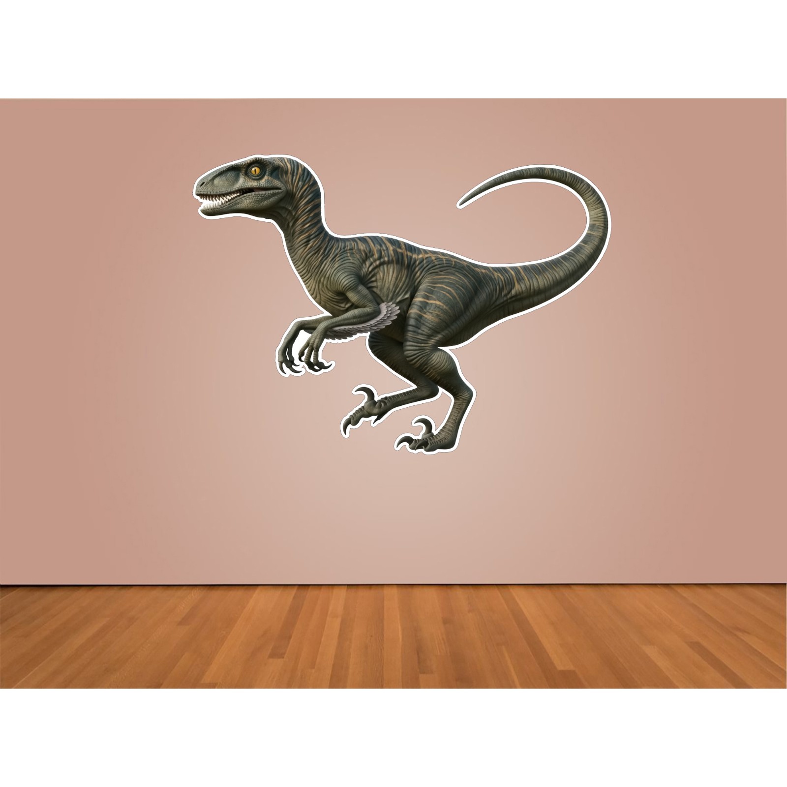 Velociraptor Indoor Wall Vinyl Decal Sticker 5 – 84" Kids Room Decor Dinosaur