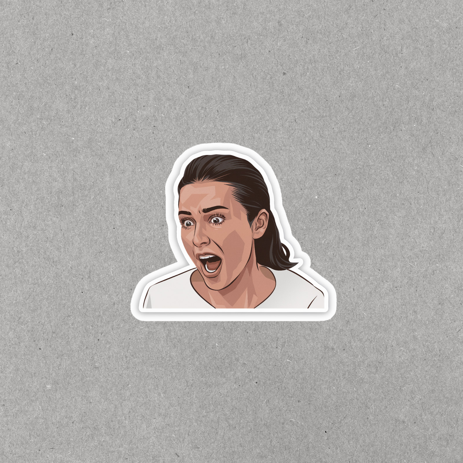 Crying Kim Kardashian Reaction Sticker, Pop Culture Meme Decal #5034