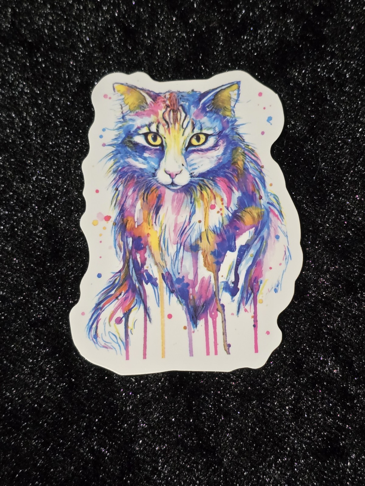 Watercolor Cat 2.5" Decal Sticker
