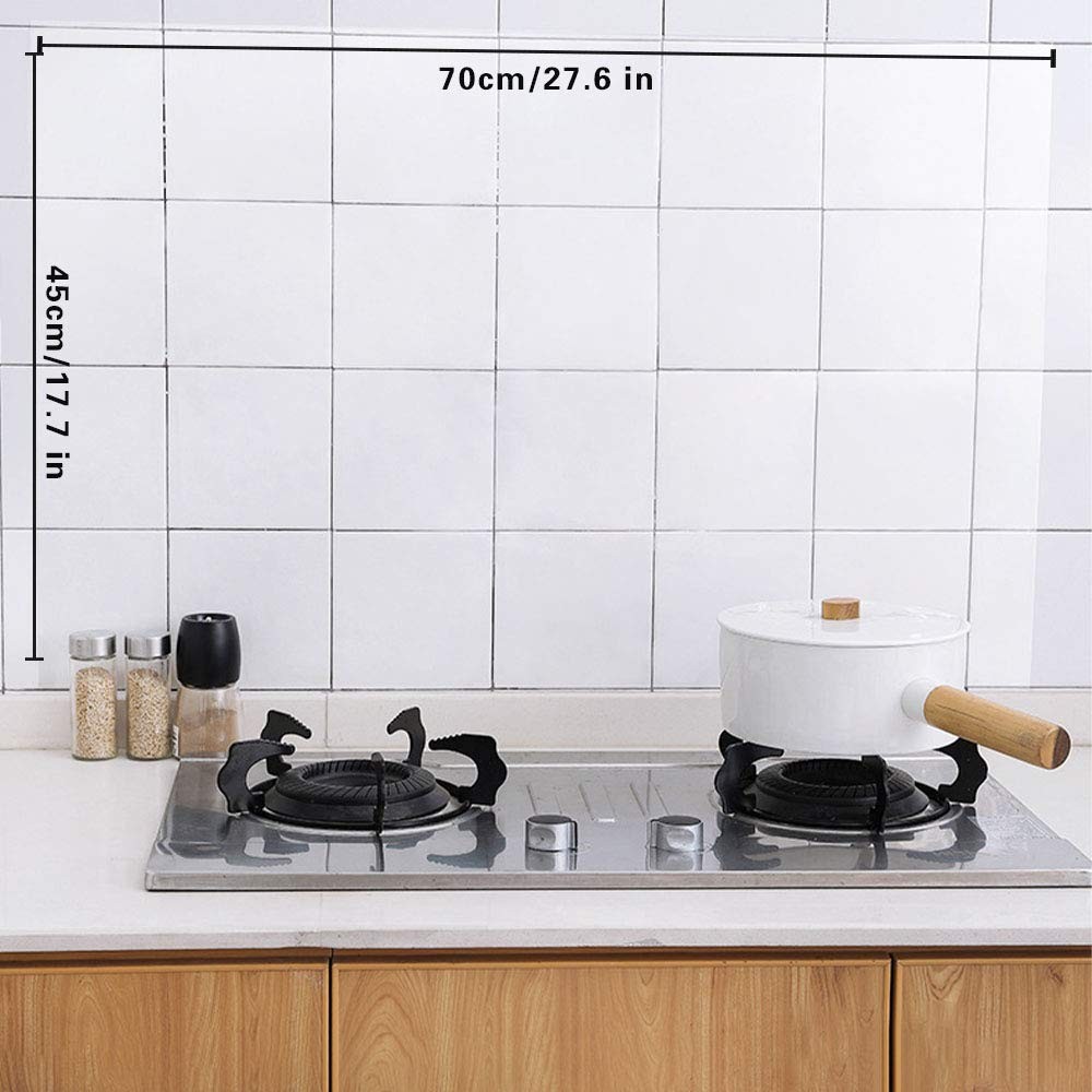 4Pcs Clear Oil Proof Wall Stickers Wallpaper Kitchen Backsplash Wall Protecto…