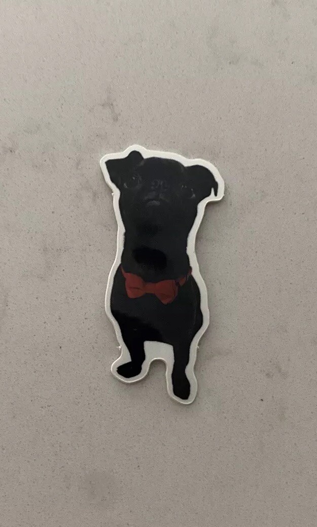 Black Pug Puppy Sticker