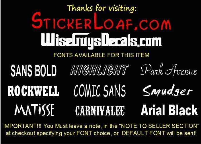 STORE HOURS CUSTOM WINDOW DECAL BUSINESS tattoo bar garage paint auto body shop