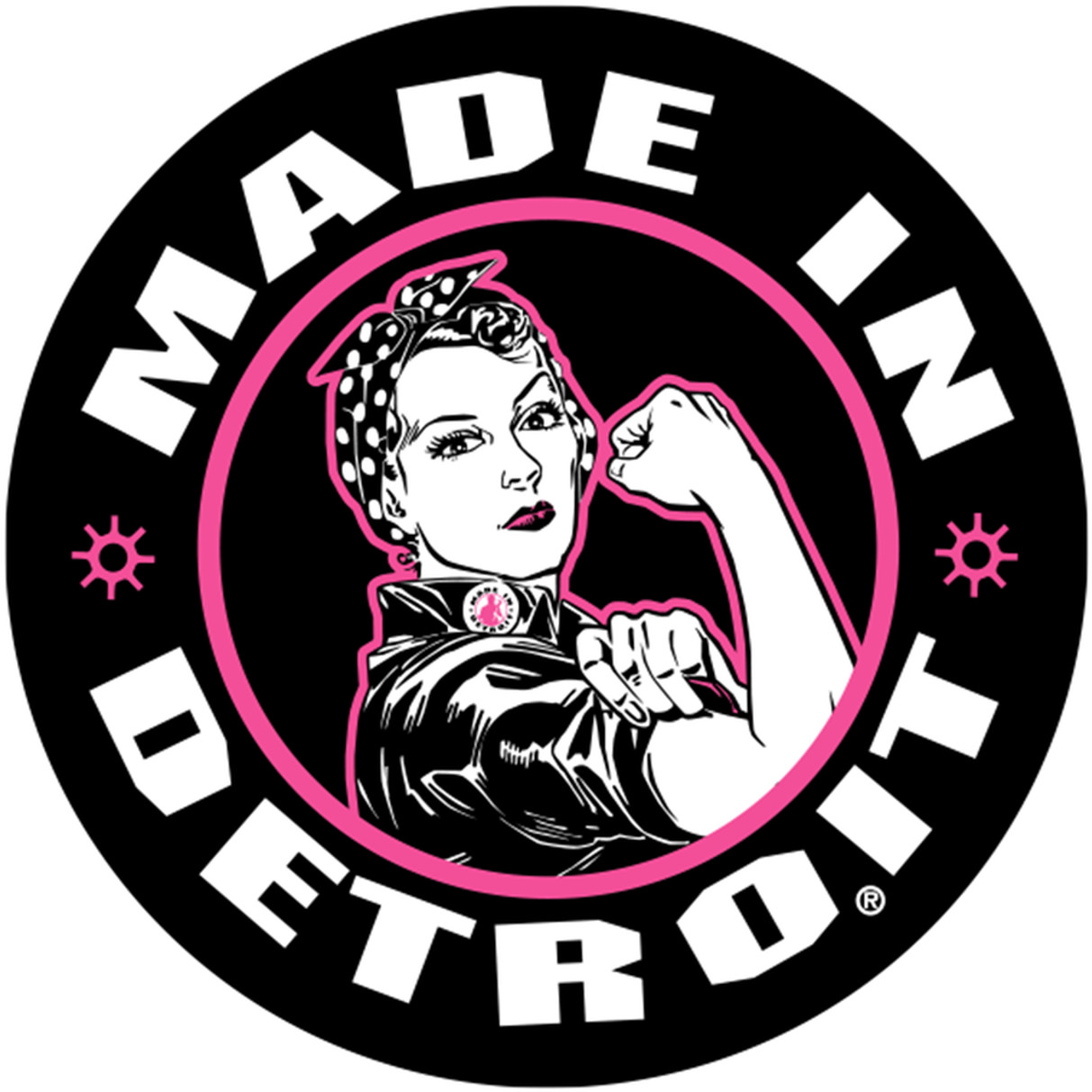 Made in detroit sticker rosie the riveter weatherproof bumper vinyl decal