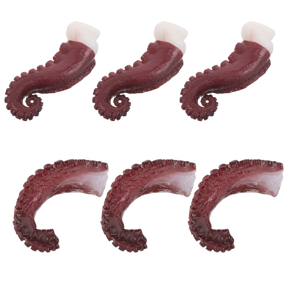6 Pcs Octopus Decorations for Home Fake Tentacles Models Kitchen Food Toys