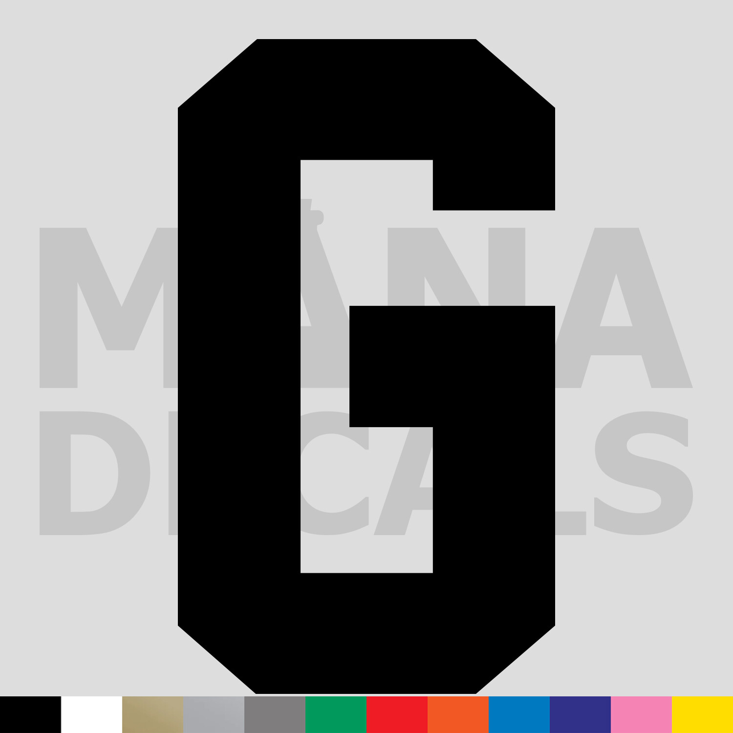 Jersey Letter G Vinyl Die Cut Decal Sticker – Sport Athlete Alphabet Text