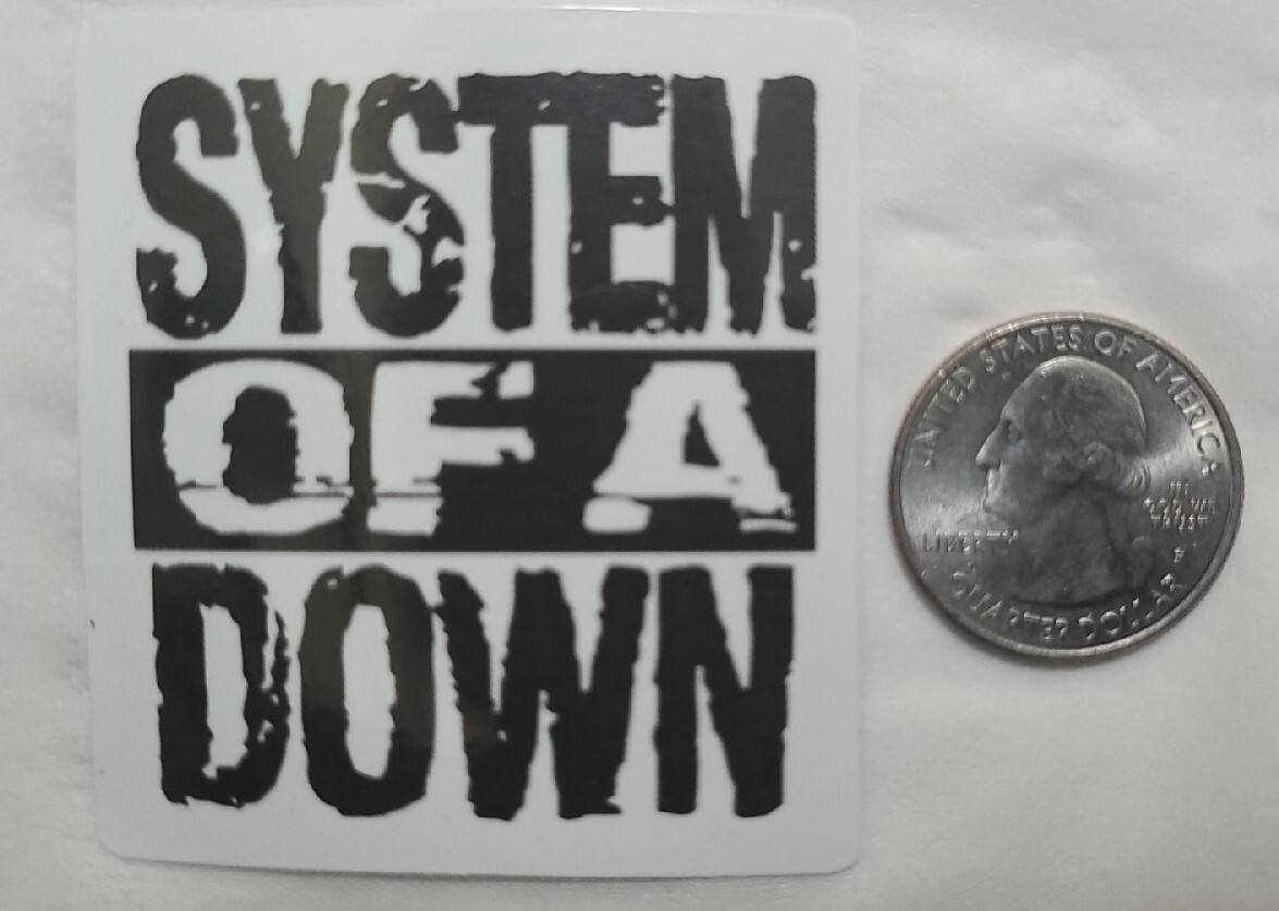 SYSTEM OF A DOWN Music Rock Band Round Sticker Adhesive Decal Decor