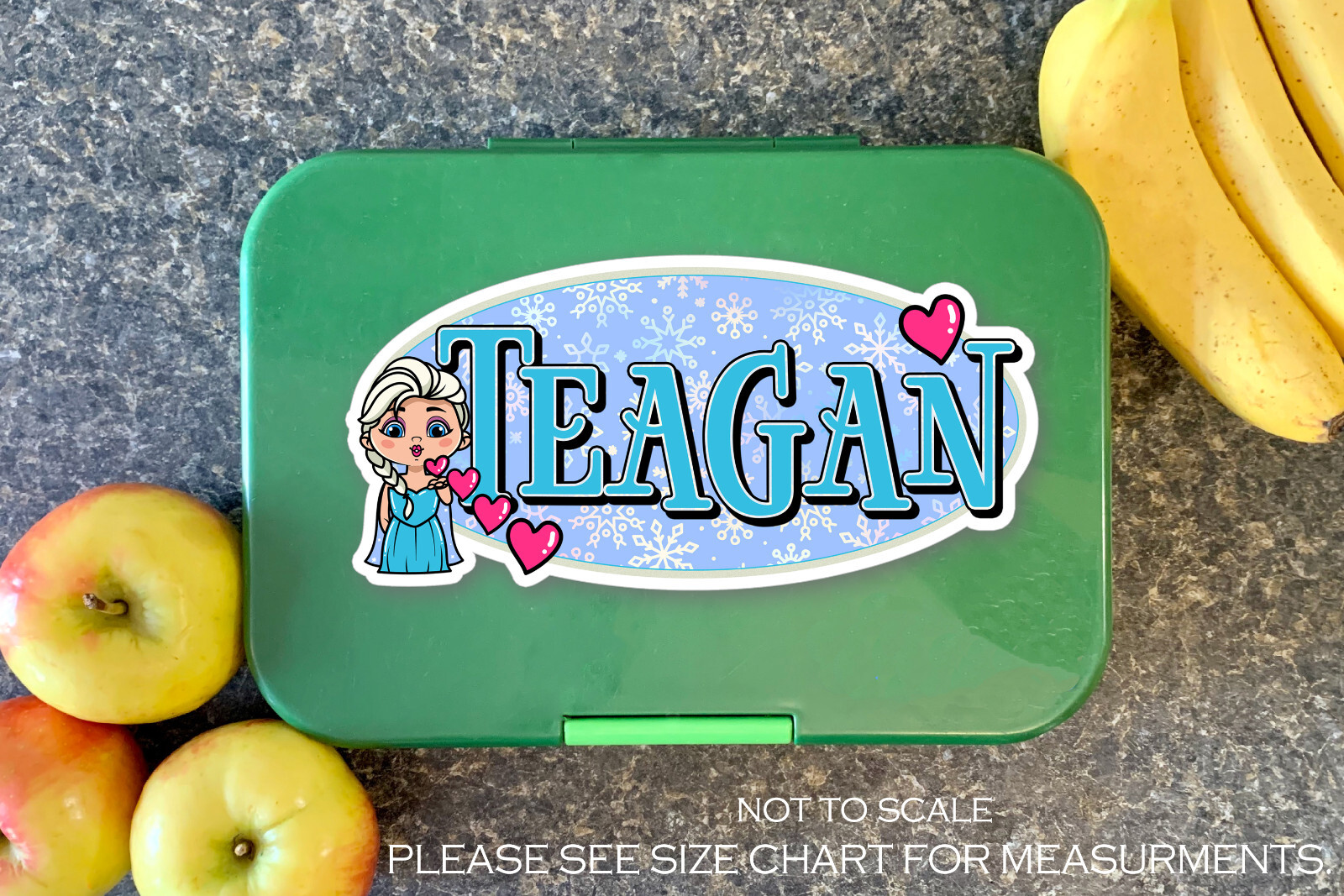 Custom Name Sticker Personalized Vinyl Decal Winter Ice Princess Theme for Girls