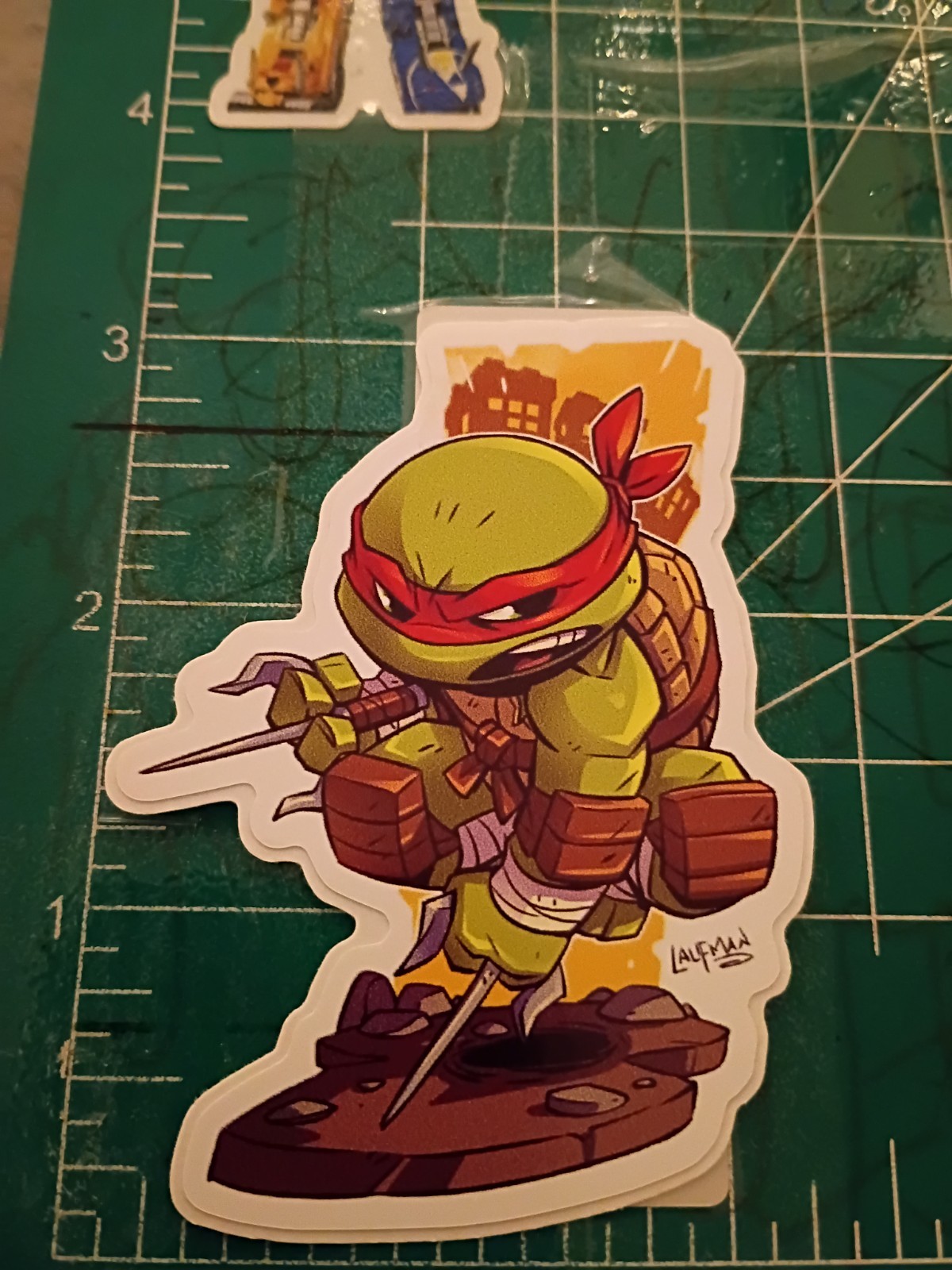 TMNT STICKER X RAPHAEL STICKER X HIGH-GLOSS DIE-CUT VYNIL STICKER 3X2 INCHES
