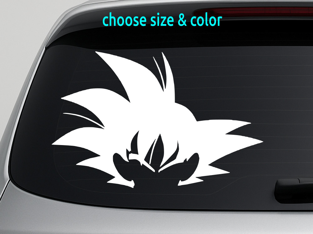 GOKU Hair Dragon Ball Z Anime Vinyl Decal Car Window Wall CHOOSE SIZE COLOR
