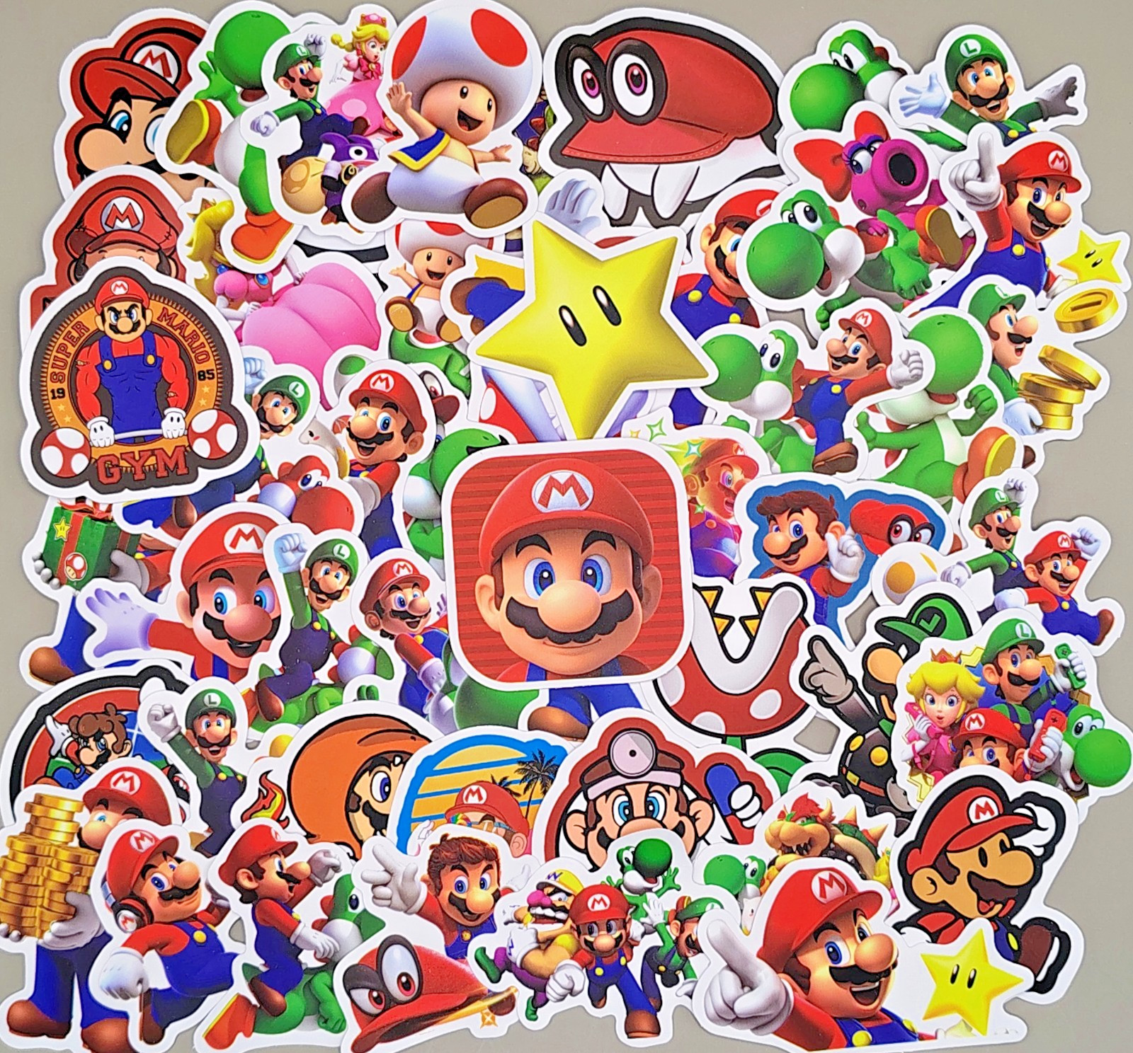 90s Retro Video Game Stickers 50pc Lot 8-Bit Pixel Art Platformer Gamer Decals