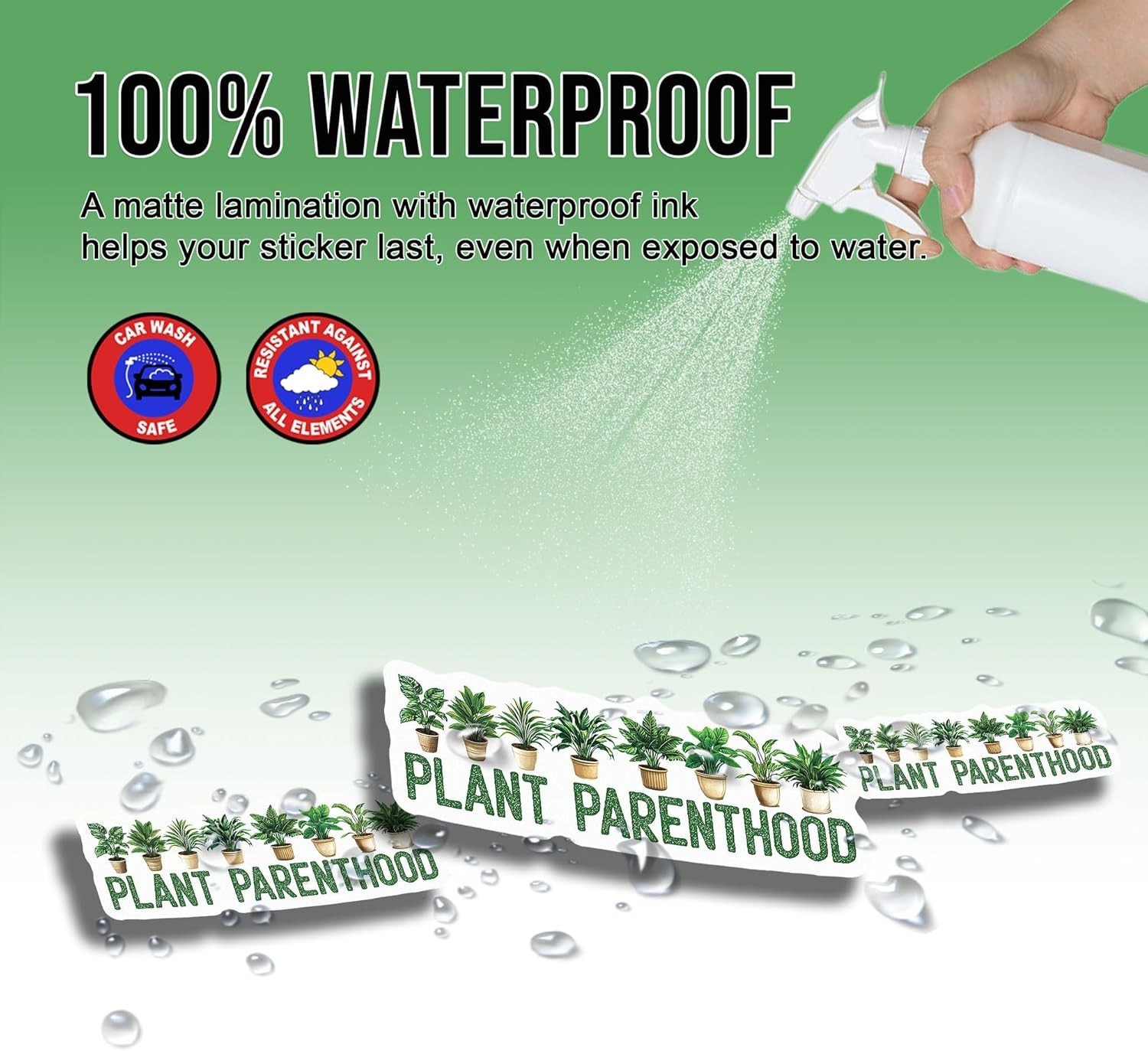 2pcs Plant Stickers Plant Parenthood Botanical Plant Pot Gardener Gift Size 4"