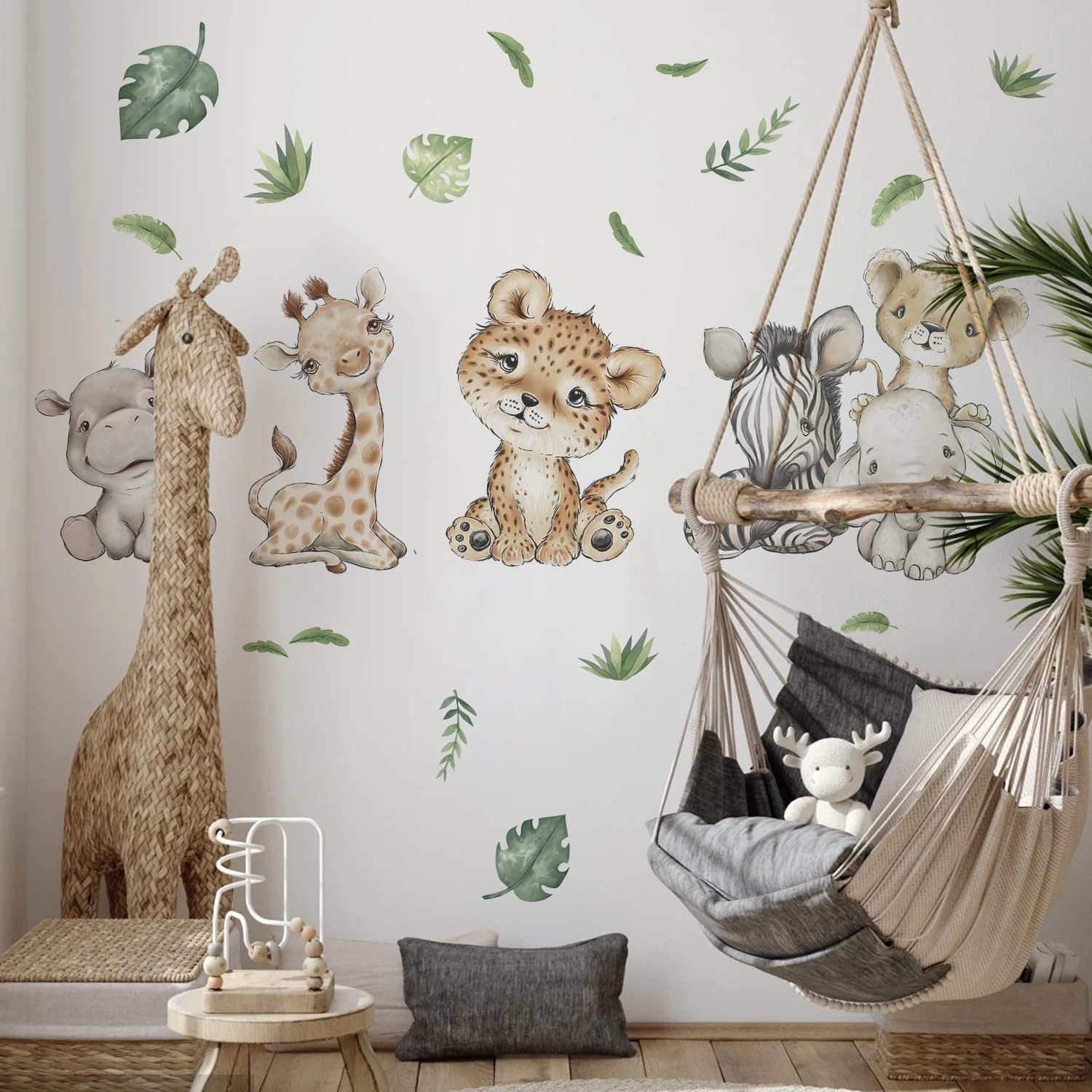 Yovkky Safari Animals Wall Decals Pack 1