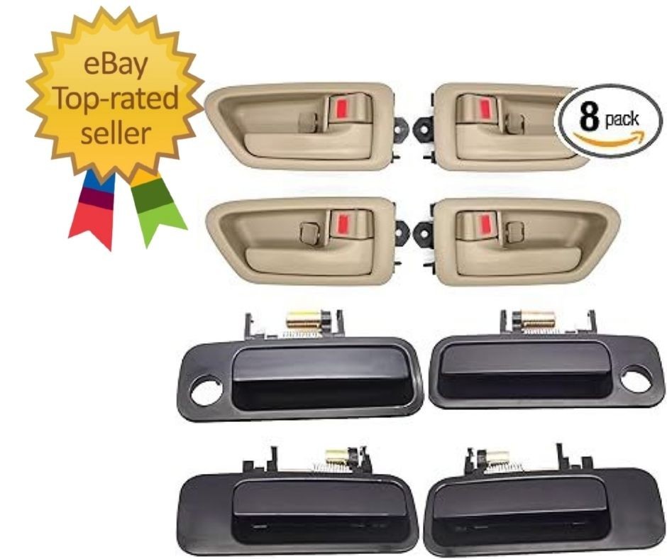 8Pcs Exterior & Interior Door Handles Toyota Camry 1997 1998 1999 2000 2001,