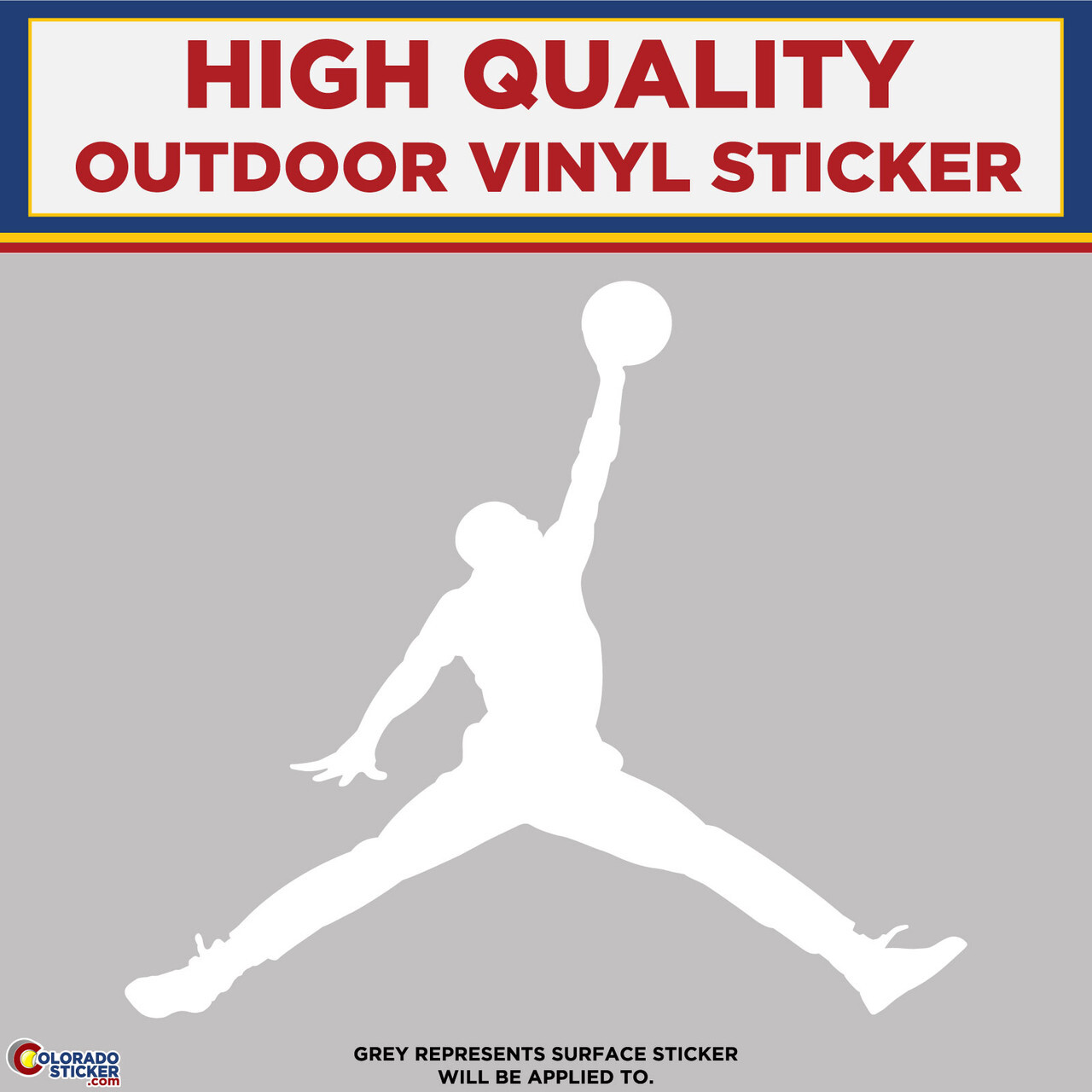 Jordan Jump man Die Cut, High Quality Vinyl Stickers